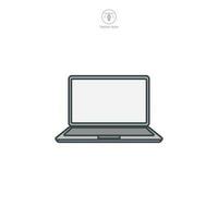 Laptop icon symbol template for graphic and web design collection logo vector illustration