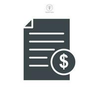 Invoice tax form icon symbol template for graphic and web design collection logo vector illustration