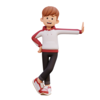 3d male character laying on transparent wall png