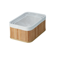 Stoff Box Platz Stoff Korb mit Schnitt aus isoliert auf Hintergrund transparent png