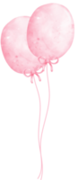 linda dulce rosado globos redondo forma acuarela pintado png