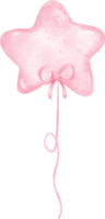 süß Süss Rosa Ballon Star gestalten Aquarell gemalt png