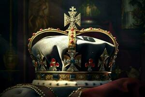 Coronation crown king. Generate Ai photo