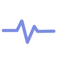 Simple line decoration heart rate png