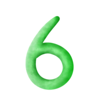 Nummer sechs 6 png