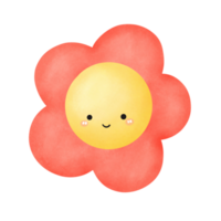 Cute red flower png