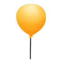 Yellow balloon in watercolor png