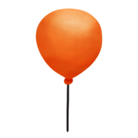 Orange balloon in watercolor png