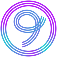 Numbers with colors line png