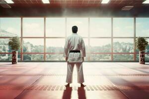 Karateka person gym. Generate Ai photo