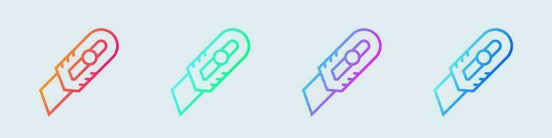 Cutter line icon in gradient colors. Tool signs vector illustration.