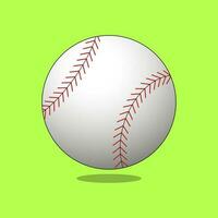 Baseball ball vector silhouette icon isolated.
