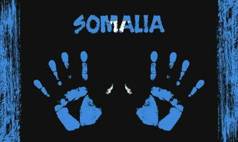 vector bandera de Somalia con un palma