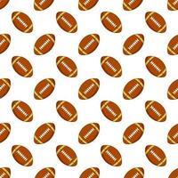 Rugby ball seamless pattern on a white background. vector