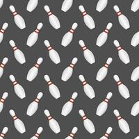 Seamless pattern with bowling pins and bowls. vector