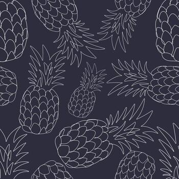 patrón sin costuras de piña vector