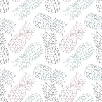 patrón sin costuras de piña vector