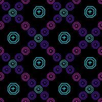 Bright neon. Hand drawn seamless pattern vector
