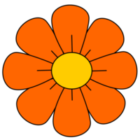 orange flower design png