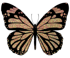 Brillantina mariposa diseño png