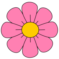 desenho de flor rosa png