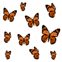 flying butterflies design png