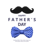 3D Rendering Mustache With Bow Tie For Father's Day png