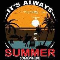 Summer t shirt design vector