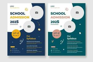 A School Admission Flyer Template vector