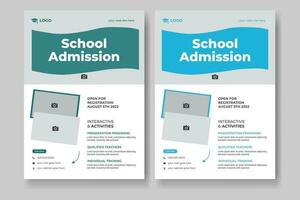 A School Admission Flyer Template vector