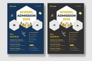 A School Admission Flyer Template vector