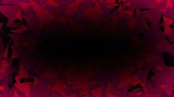 Animated purple and pink triangular Particle designed background video