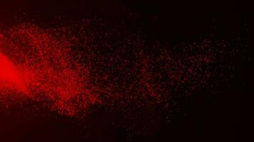 Animated Moving red particles with red background video