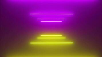 viola e giallo neon Linee sfondo video