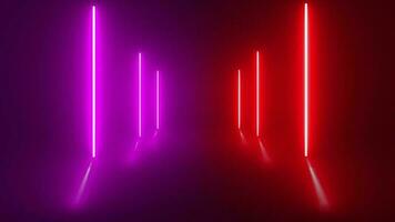 red and pink neon lines background video