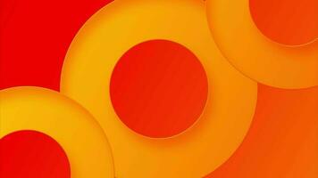 Orange and red gradient 3D circular pattern background video