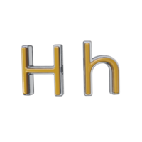 Brief h 3d machen transparent Hintergrund png