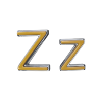 Letter Z 3D render transparent background png