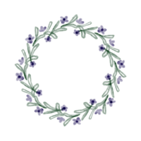 Watercolor flower wreath png