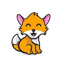 Fox cute logo vector