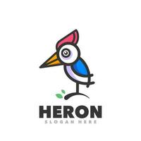 Heron cute simple vector