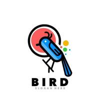 Bird line art logo vector