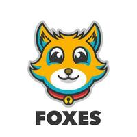 Fox cartoon logo vector