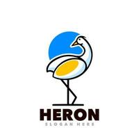 Heron simple logo vector