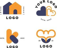 flat design vector bussiness logo company