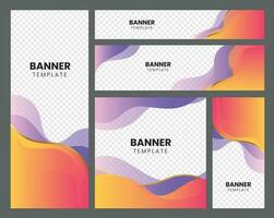 flat design vector abstract background banner template