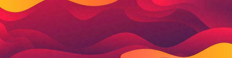 Abstract Gradient Red Orange liquid Wave Background vector