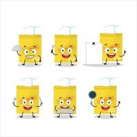 Cartoon character of secret document with various chef emoticons vector