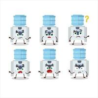 Cartoon character of water cooler with what expression vector