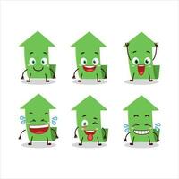 Cartoon character of arrow up with smile expression vector